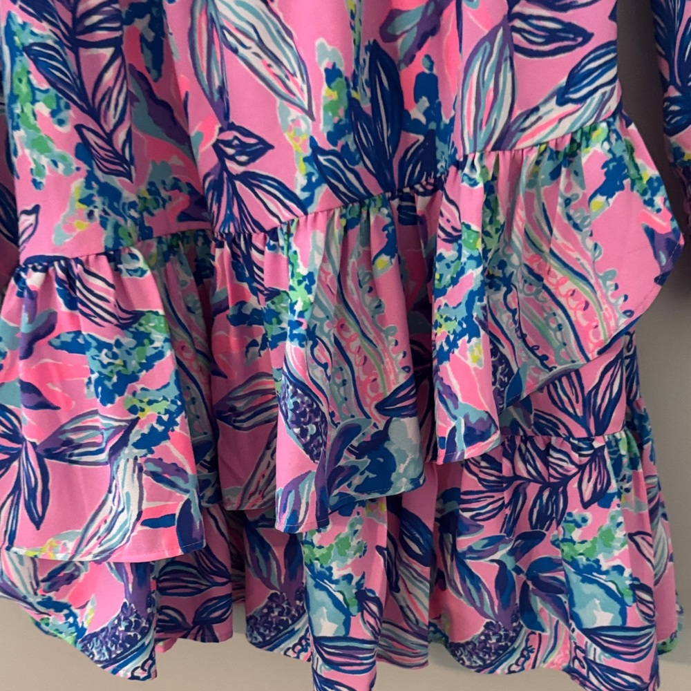 Lilly Pulitzer Pink and Blue Floral Dress - Picture 7 of 7
